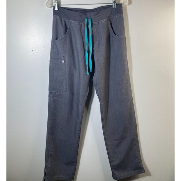 Womens Figs Casma Kade Scrub Set Graphite Gray S Polyester Rayon Spandex #1 - Picture 6 of 12